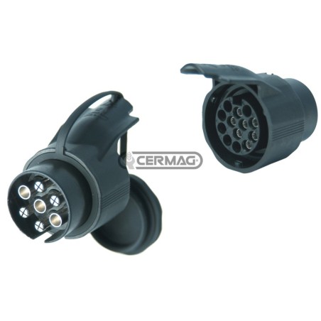 MICRO ADATTATORE SPINA 7 POLI+PRESA 13 POLI 12V CON COPERCHIO 36036 | NewgardenAgri.com