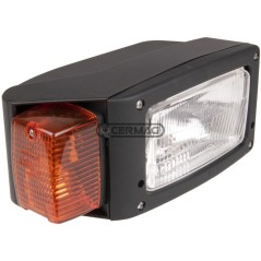 Conjunto de faro delantero y luz intermitente derecha con fijación vertical y conexión Deutsch de 6 vías 35841 COBO