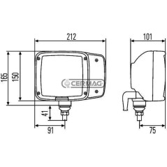 Proiettore principale di lampadine con indicatore di direzione DESTRO Lato Destro 36287 HELLA