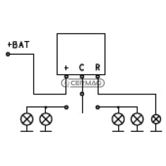 Universal flasher for operating machines and trailers Contacts 3 Voltage 12 V 35186 COBO