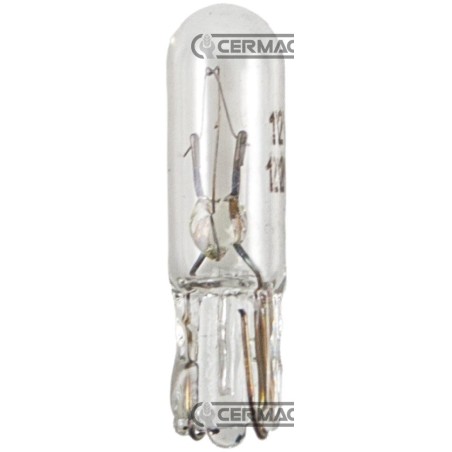 Bombilla de 1 luz, voltaje 12 V, potencia 1,2 W, casquillo T5 36133 CERMAG | NewgardenAgri.com