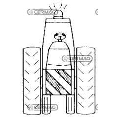Pannello retroriflettente per attrezzature agricole portate e semiportate Dimensioni 423x423 mm 35444