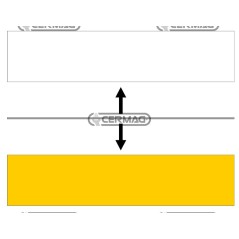 Pannello bilaterale rettangolare bianco giallo per targhe sostitutive 36021 | NewgardenAgri.com