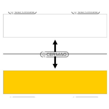 Panel rectangular bilateral blanco y amarillo para placas de matrícula de repuesto 36021 | NewgardenAgri.com