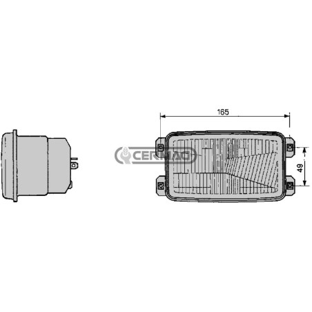 2-LIGHT FRONT HEADLIGHT FOR SDF 36620 COBO