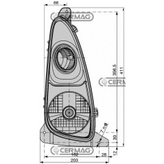 CNH linke Frontleuchte 84156845C
