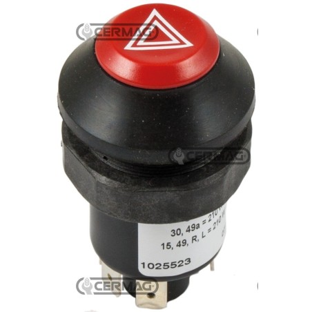 Pulsante rosso con simbolo emergenza 36229 PNEUTRON | NewgardenAgri.com