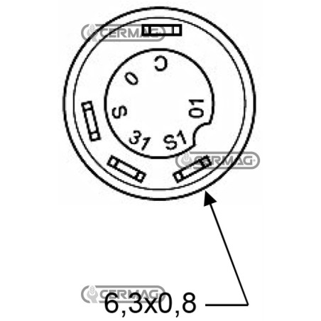 Botón con símbolo PDF 36237 PNEUTRON