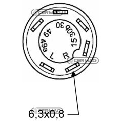 Bouton-poussoir avec symbole de lampe rotative 36241 PNEUTRON