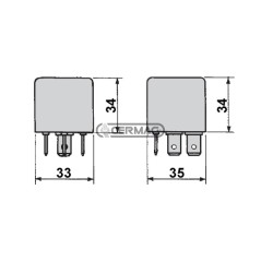 EIN/AUS-Relais mit 9-mm-Anschlüssen, Spannung 24 V, Stromstärke 70 A, 36610 COBO