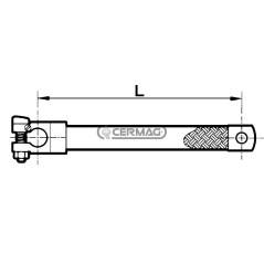 Câble de masse tressé avec pince pour batterie - Longueur : 400 mm - Section : 35 mm² - 35792 | NewgardenAgri.com