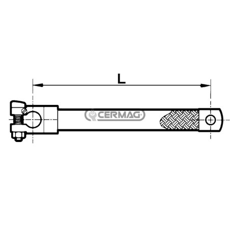 Erdungskabel mit Batterieklemme, Länge - L 500 mm, Querschnitt 50 mm², 35793 | NewgardenAgri.com