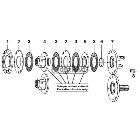 Brida de embrague de disco categoría 10 - 42x118 32016 Eurocardan | NewgardenAgri.com
