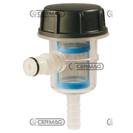Mini filtro de succión para bombas de diafragma con conexión 3D 26917 | NewgardenAgri.com