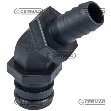Raccordo a 45° con portagomma Diametro del tubo 13 mm 28450 | NewgardenAgri.com