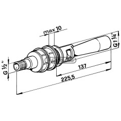 Agitateur hydraulique inspectable - Droit 26234 ARAG