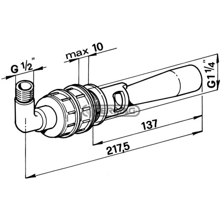 Agitateur hydraulique inspectable - Courbe 26236 ARAG