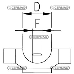 MORSETTO A FASCETTA IN OTTONE PER ASTE INOX 1/2" DI GUARNIZIONE 25065 ARAG