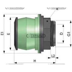 Bocchettone rapido ad innesto Filetto 1/2” Gas 28013 ARAG