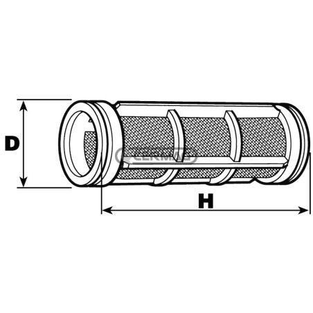 Cartuccia per filtri Misura 38x88 mm Tipo Inox 100 Mesh 25515 ARAG