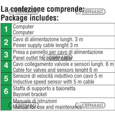 Computer BRAVO 180S con cavo di 6 metri Vie 3 26904 ARAG