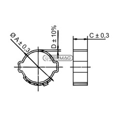 Fascetta doppia conchiglia Diametro 13 ÷ 15 mm 28294