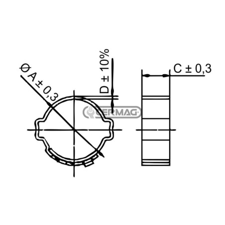 Fascetta doppia conchiglia Diametro 13 ÷ 15 mm 28294