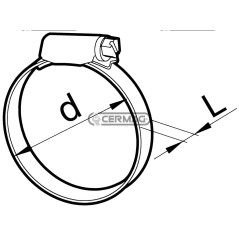 Fascetta per tubi flessibili Diametro 30 ÷ 45 mm Banda 12 mm 25286 | NewgardenAgri.com