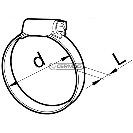Schlauchschelle Durchmesser 30 ÷ 45 mm Band 12 mm 25286 | NewgardenAgri.com