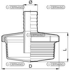 Filtro aspirazione Diametro portagomma 22 mm 25186 ARAG