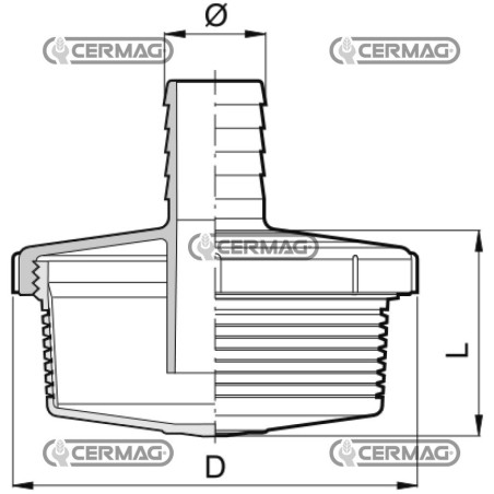 Filtro aspirazione Diametro portagomma 40 mm 25192 ARAG