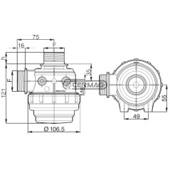 Filtro aspirazione senza valvola Capacità filtrante 60 l/min 25507 ARAG