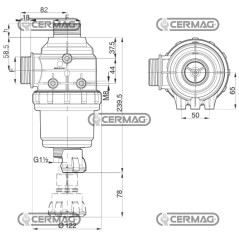 Filtro aspirazione con valvola Capacità filtrante 160 l/min 26171 ARAG
