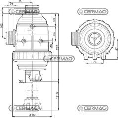 Filtro aspirazione con valvola Capacità filtrante 220 l/min 26204 ARAG