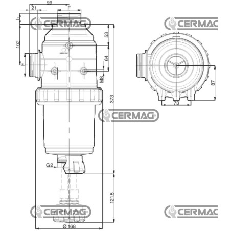 Filtro aspirazione con valvola Capacità filtrante 260 l/min 27666 ARAG