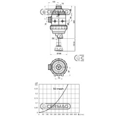 Saugfilter mit T6-Gabelanschluss, Filterleistung 220 l/min, 28229 ARAG