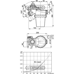 Filtro aspirazione con valvola selettrice a 3 vie Capacità filtrante 100 ÷ 160 l/min 28233 ARAG