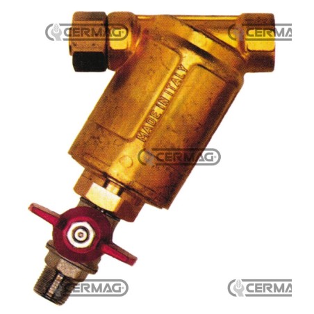 Filtro di mandata in ottone Attacchi 1/2" Gas Rete inox 70 Mesh 26508 | NewgardenAgri.com