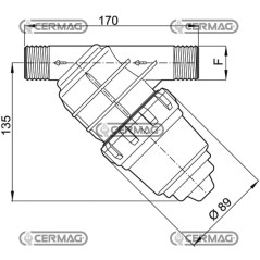 Filtro in linea da 1" a dischi Cartuccia Dischi 130 Micron 28371 ARAG