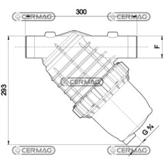 2" Inline Filter Mesh Type Polyester 150 Mesh 25586