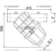 Filtro in linea da 3" a rete Tipo rete Inox 50 Mesh 25576