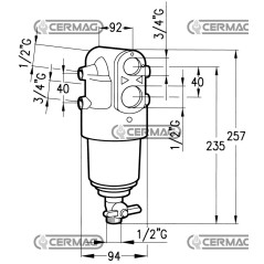 ARAG 50 Mesh 25450 Edelstahl Hochdruck-Inline-Filter