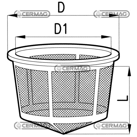 FILTRO A CESTELLO PER COPERCHI 26197 ARAG