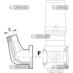 Brida para manómetro de presión para válvulas SERIE 463/863 Rosca 1/4" Gas 27203 ARAG | NewgardenAgri.com