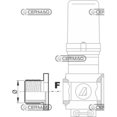 Brida para válvulas SERIE 463/863 Rosca externa - 1" Gas 28171 ARAG | NewgardenAgri.com