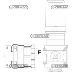 Brida de conexión de horquilla para válvulas SERIE 463/483 28185 ARAG | NewgardenAgri.com