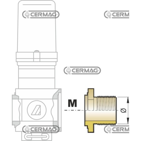 Brida para válvulas SERIE 463/863 Rosca externa - 1" Gas 28191 ARAG | NewgardenAgri.com