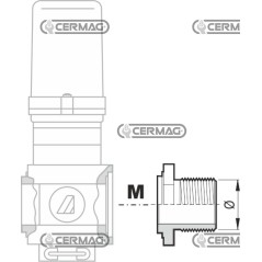 Brida para válvulas SERIE 463/863 Rosca externa - 1" NPT 28192 ARAG | NewgardenAgri.com