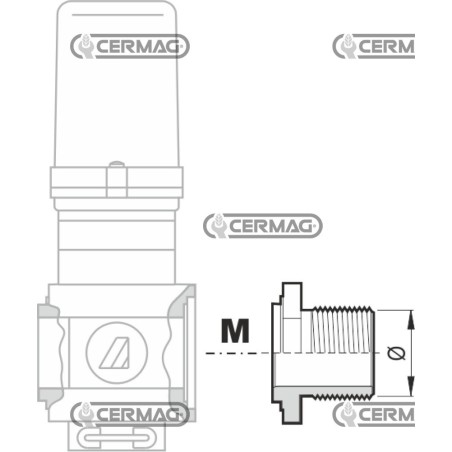 Brida para válvulas SERIE 463/863 Rosca externa - 1" NPT 28192 ARAG | NewgardenAgri.com