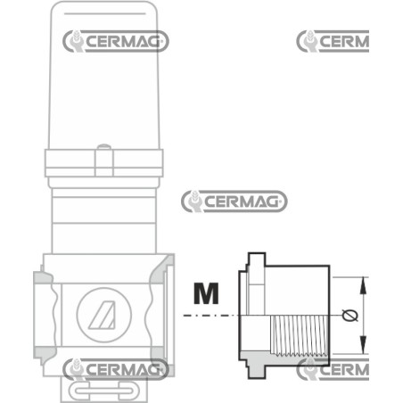 Brida para válvulas SERIE 463/863 Rosca interna - 1" Gas 28197 ARAG | NewgardenAgri.com